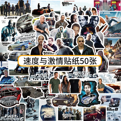 10/30/53PCS Fast & Furious Stickers Cool Racing Movie Decals Decoration Fridge Luggage Laptop Phone Guitar Skateboard Sticker